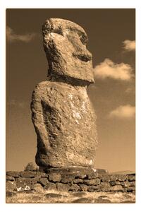 Obraz na plátne - Ahu Akivi moai - obdĺžnik 7921FA (60x40 cm)