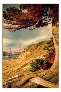 Obraz na plátne - Golden Gate Bridge - obdĺžnik 7922FA (90x60 cm )
