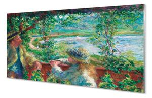 Obraz na skle Art stretnutie pri jazere 100x50 cm 4 Prívesky