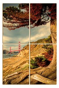 Obraz na plátne - Golden Gate Bridge - obdĺžnik 7922FD (120x80 cm)