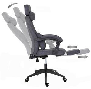 Kancelárska otočná stolička s opierkou hlavy - rôzne farby, tmavosivá
