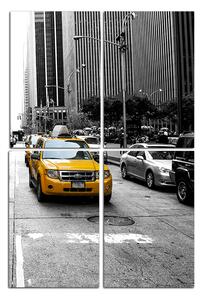 Obraz na plátne - Taxi z New Yorku - obdĺžnik 7927ČE (120x80 cm)