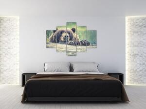 Obraz medveďa (150x105 cm)