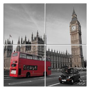 Obraz na plátne - Autobus v Londýne - štvorec 331ČD (60x60 cm)