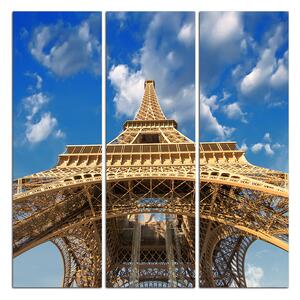 Obraz na plátne - Eiffelova veža - pohľad zdola - štvorec 335B (75x75 cm)