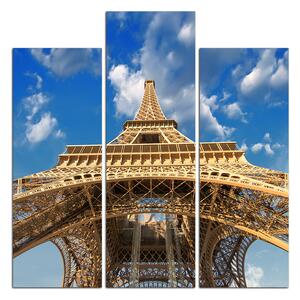Obraz na plátne - Eiffelova veža - pohľad zdola - štvorec 335C (75x75 cm)