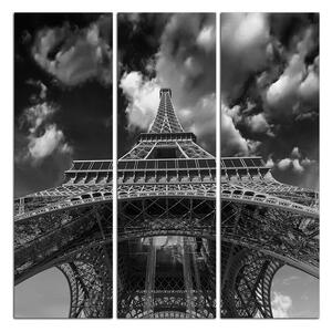Obraz na plátne - Eiffelova veža - pohľad zdola - štvorec 335ČB (75x75 cm)
