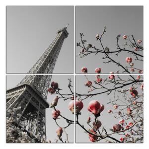 Obraz na plátne - Eiffelova veža v jarnom období - štvorec 334ČD (60x60 cm)