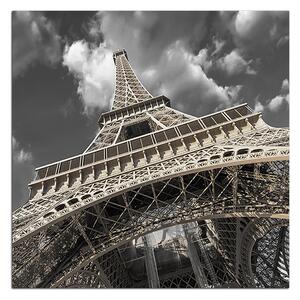 Obraz na plátne - Eiffelova veža - pohľad zdola - štvorec 335FA (50x50 cm)