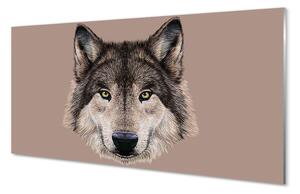 Sklenený obraz maľované vlk 140x70 cm 2 Prívesky