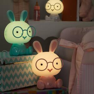 Stolná LED lampa Bunny pre detskú izbu, ružová
