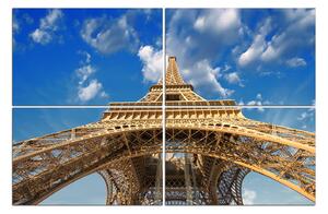 Obraz na plátne - Eiffelova veža - pohľad zdola 135D (90x60 cm)