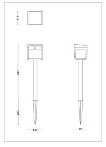 Philips - LED Solárna lampa so senzorom EZRA LED/1,8W/3,7V 3000K IP44