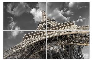 Obraz na plátne - Eiffelova veža - pohľad zdola 135FD (90x60 cm)