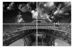 Obraz na plátne - Eiffelova veža - pohľad zdola 135ČD (120x80 cm)