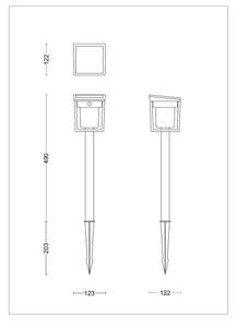 Philips - LED Solárna lampa so senzorom BLAISE LED/1,5W/3,7V 3000K IP44