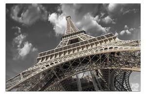 Obraz na plátne - Eiffelova veža - pohľad zdola 135FA (90x60 cm )