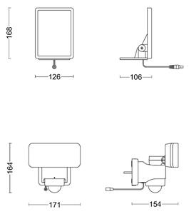 Philips - LED Solárne nástenné svietidlo so senzorom TYLUS LED/6W/3,7V 3000K IP44