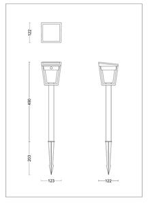 Philips - LED Solárna lampa so senzorom NISSA LED/1,8W/3,7V 3000K IP44