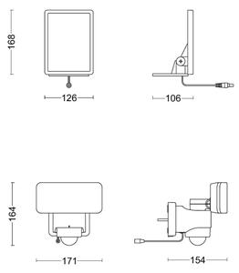 Philips - LED Solárne nástenné svietidlo so senzorom TYLUS LED/6W/3,7V 5000K IP44