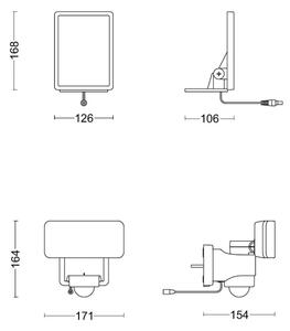 Philips - LED Solárne nástenné svietidlo so senzorom TYLUS LED/6W/3,7V 3000K IP44