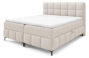 Manželská boxspring posteľ s úložným priestorom Zophie 140x200 - biela