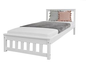 Jednolôžková posteľ Keyla 90x200 - biela