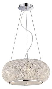 Ideal Lux - Krištáľový luster PASHA 10xE14/40W/230V pr. 55 cm chróm