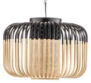 Stropné Lampa Forestier, Bamboo Light S, stmievateľné, Čierna, Obývacia izba, Bambus, Dizajnový