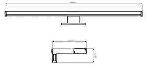 LED Kúpeľňové osvetlenie zrkadla ELBA LED/12W/230V 4000K 60 cm IP44 čierna