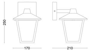 Philips - Vonkajšie nástenné svietidlo KINNO 1xE27/25W/230V IP44