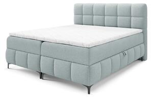 Čalúnená boxspring posteľ s úložným priestorom Zophie 120x200 - svetlomodrá