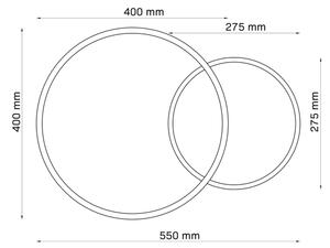 LED Stropné svietidlo ROMAN LED/33W/230V 4000K čierna