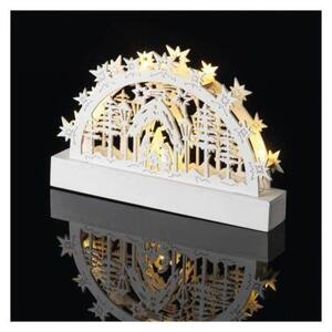 LED dekoratívny vianočný betlehem, teplá biela, 3 x AA, 23 cm, časovač