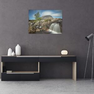 Obraz vodopádov a hory (70x50 cm)