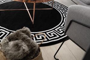 Okrúhly koberec HAMPTON Grecos Grécky , čierna