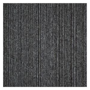 Tapibel , Kobercový štvorec Coral Lines 60345-50 šedo-čierny 50 x 50 cm, chodba / predsieň