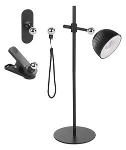 LED Stmievateľná nabíjacia stolná lampa magnetická 4v1 LED/4,2W/3,7V 4000K čierna