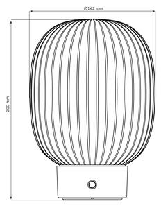 LED Stmievateľná dotyková stolná lampa LATTE LED/1,8W/5V USB 2000 mAh zlatá/biela