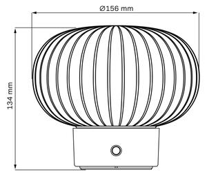 LED Stmievateľná dotyková stolná lampa LATTE LED/1,8W/5V USB 2000 mAh chróm/biela