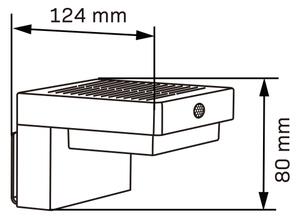 LED Solárne nástenné svietidlo so senzorom MALI LED/4,5W/3,7V 2000 mAh IP44 čierna