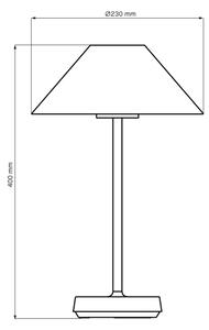 LED Stmievateľná stolná lampa SERENGETI LED/3,4W/5V USB 3600 mAh IP44 čierna