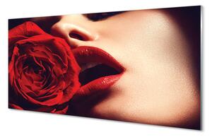 Nástenný panel  Rose žena v ústach 100x50 cm