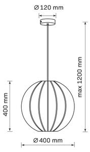 Luster na lanku SENSAI 1xE27/20W/230V pr. 40 cm čierna