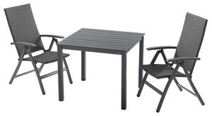 LIVARNO home Hliníkový záhradný stôl Valencia, 90 x 90 cm, sivá (100343255)