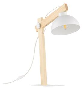 Stolná lampa OSLO 1xE27/15W/230V borovica/biela