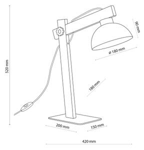 Stolná lampa OSLO 1xE27/15W/230V borovica/biela