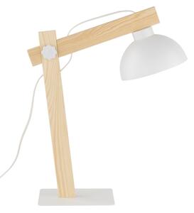 Stolná lampa OSLO 1xE27/15W/230V borovica/biela
