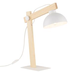 Stolná lampa OSLO 1xE27/15W/230V borovica/biela