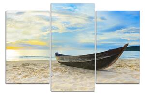 Obraz na plátne - Čln na pláži 151C (90x60 cm)